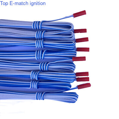 ซื้อ ทนอุณหภูมิสูง 8 M สีฟ้าสีขาวสีแดงหมวกไฟฟ้า Match Pyrotechnic Igniter CE ได้รับการรับรองรีโมทคอนโทรลทองแดง String online manufacture