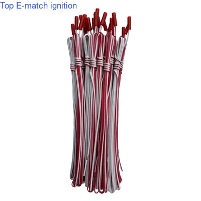 acheter 30 cm de haute qualité fil rouge blanc chapeau rouge E match pour spectacle de feux d'artifice à grande échelle online manufacture